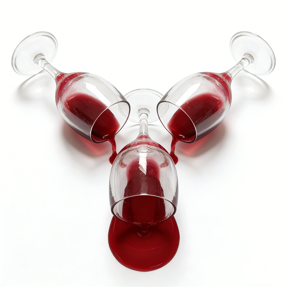 Tech Dance Accessories - Miniature High Tech Wine Glasses Transparent