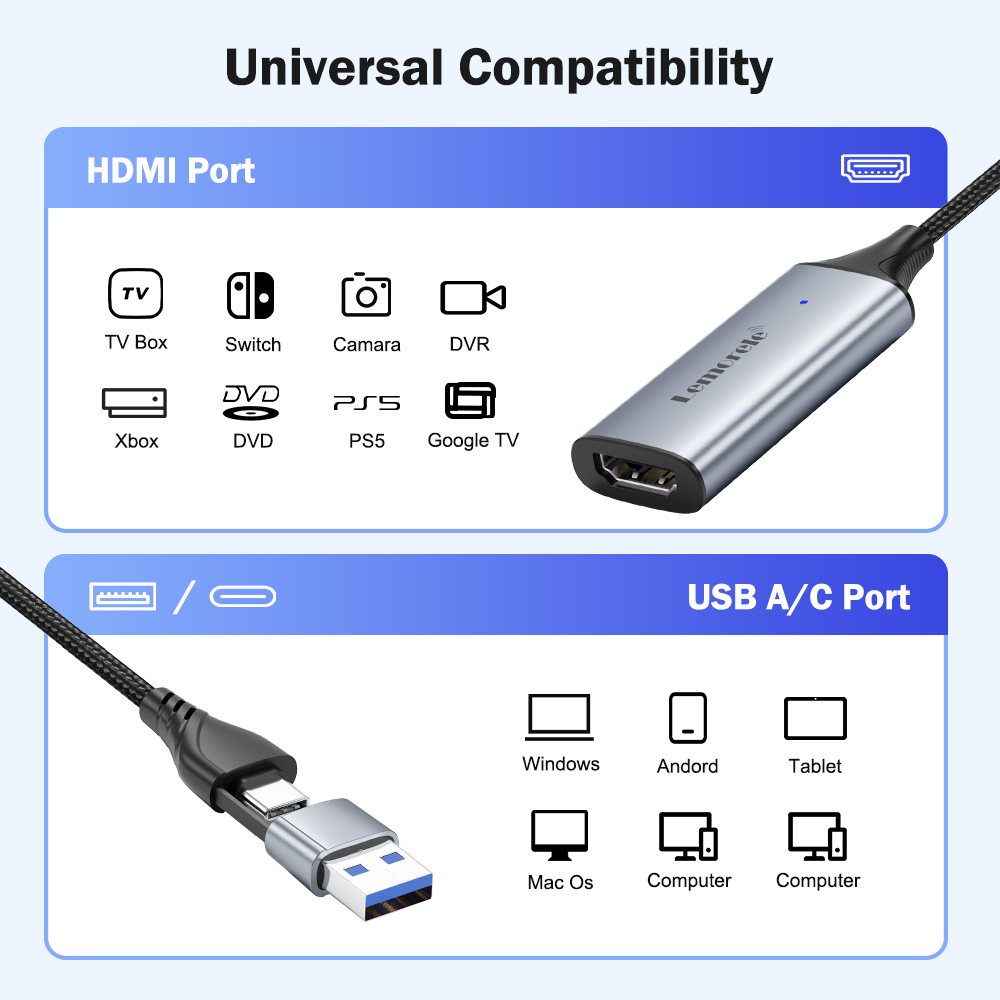 Lemorele USB 2.0 Video Capture – Usb C To Hdmi recenzja i cena