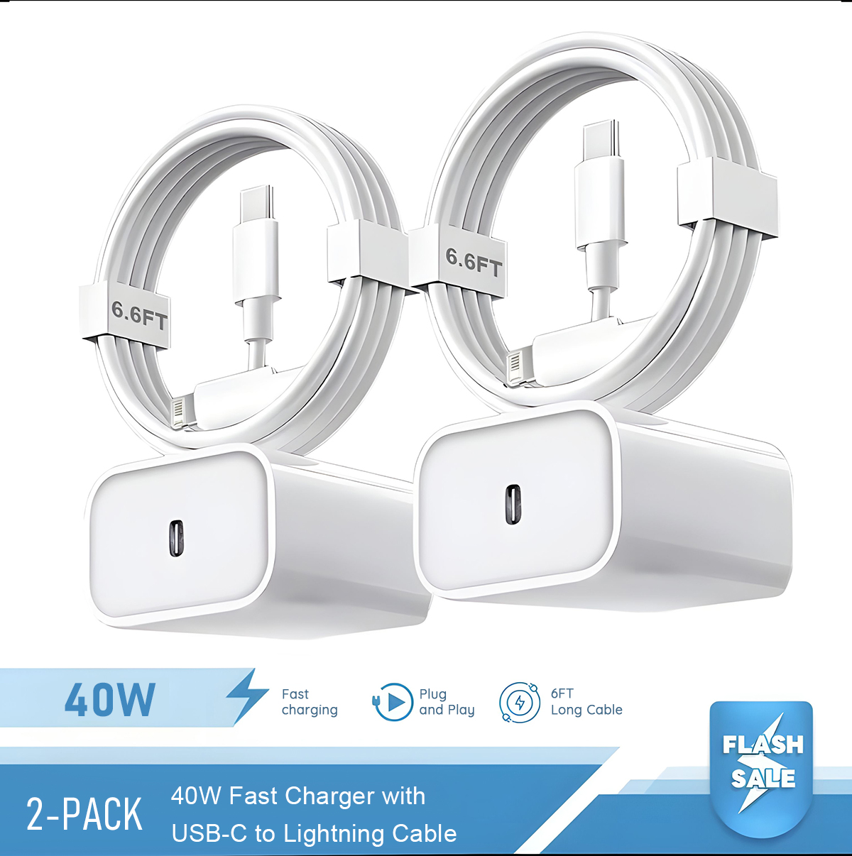2-4 Set 40W Fast Charger for i – Tech Accessories Apple recenzja i cena